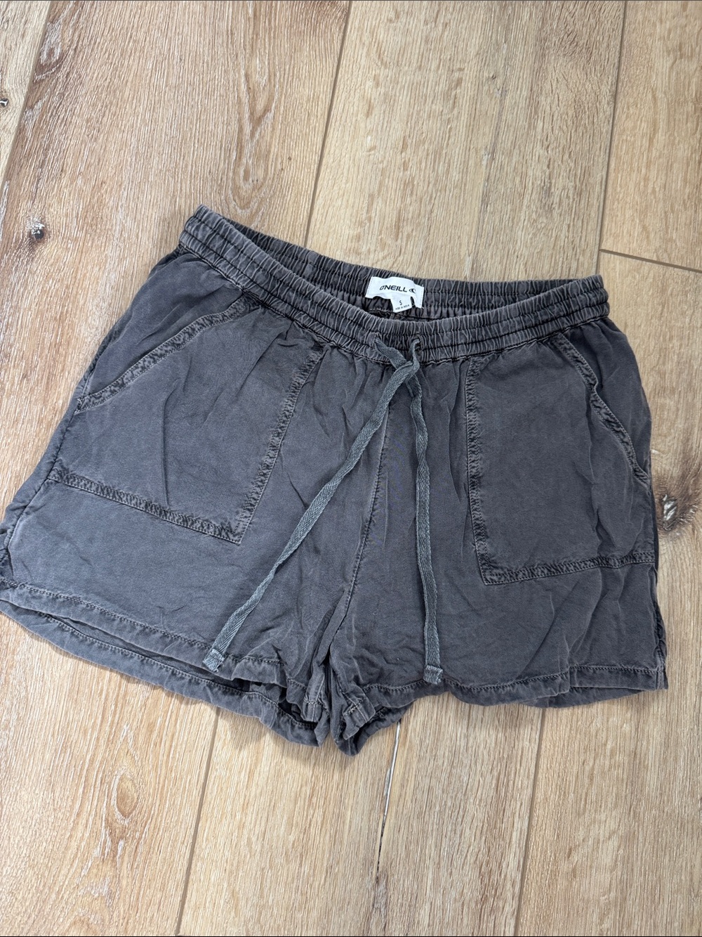 O'Neill Washed Charcoal Drawstring Athletic Shorts